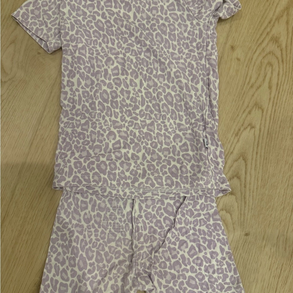 Kids dream big little co purple Leopard Print Pajama Set